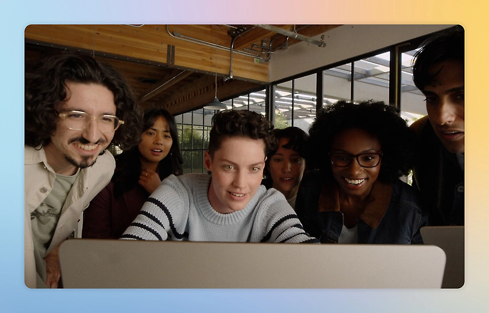 Team collaborating on modern solutions